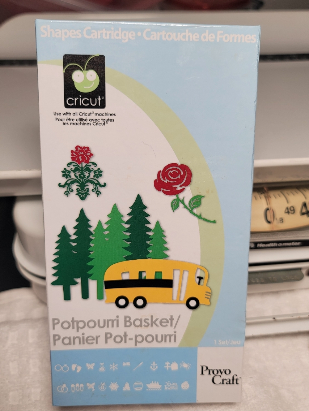 Cricut Shapes Cartridge - Potpourri Basket (Yellow, Green, Red)